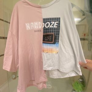 Half and half graphic t-shirt (XL)